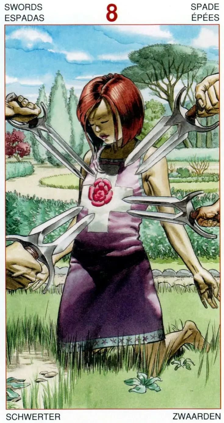 宝剑八 塔罗牌图像