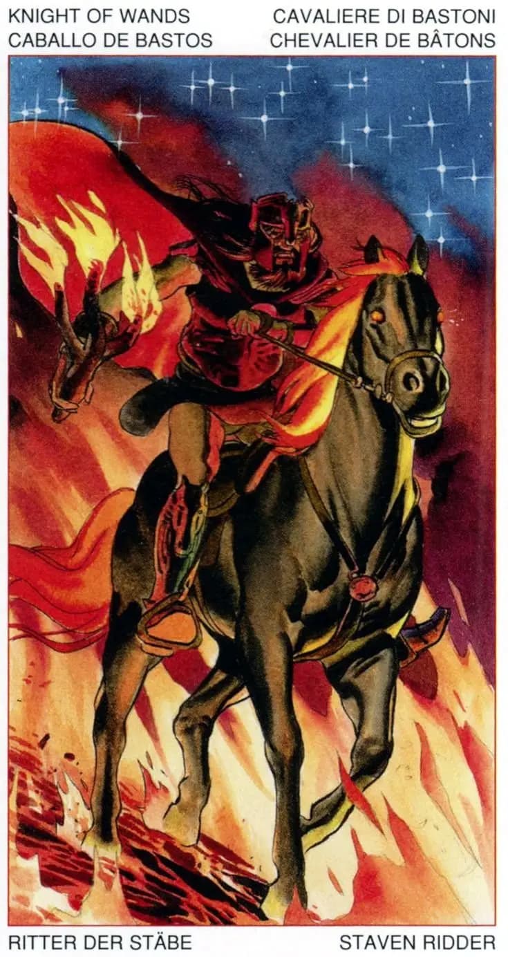 权杖骑士 塔罗卡牌