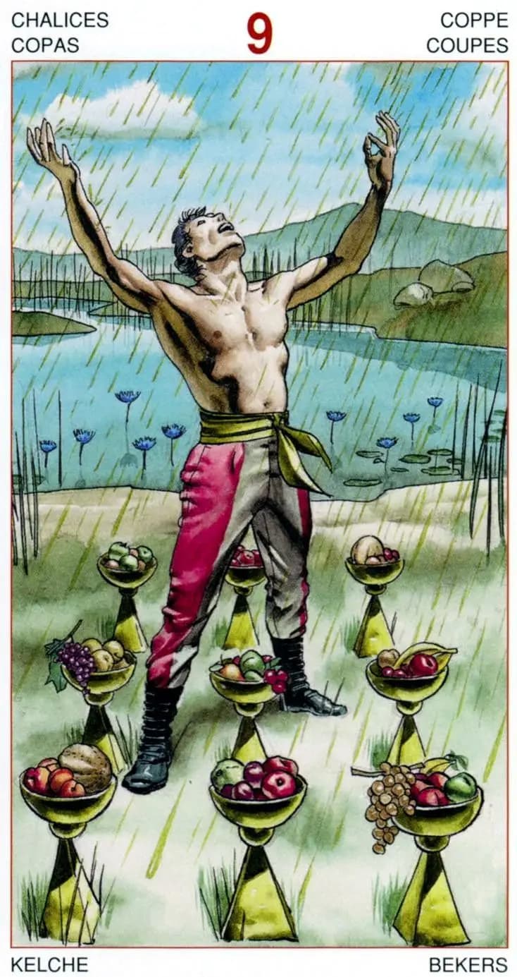 圣杯九 塔罗卡牌