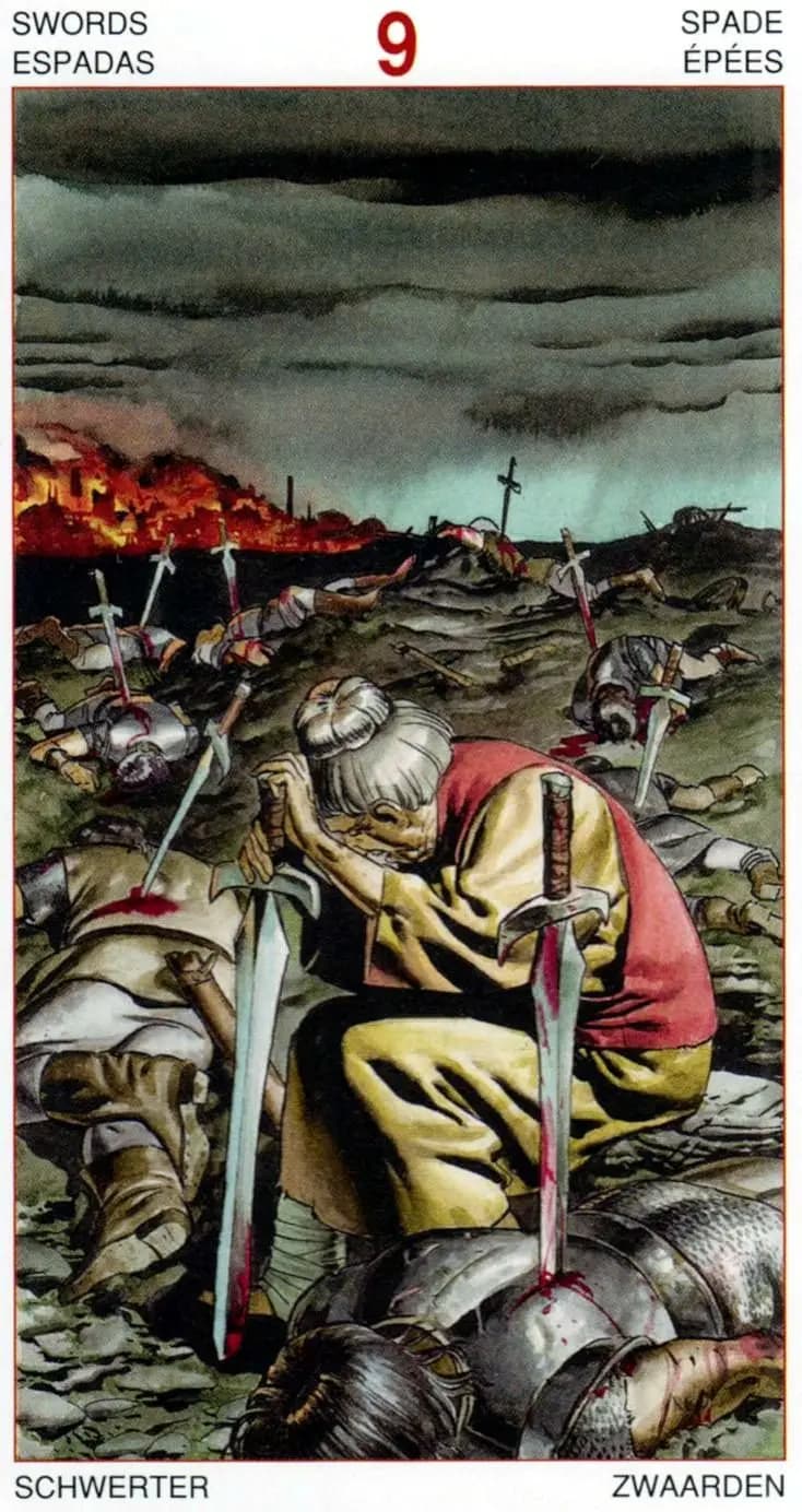 宝剑九 塔罗卡牌