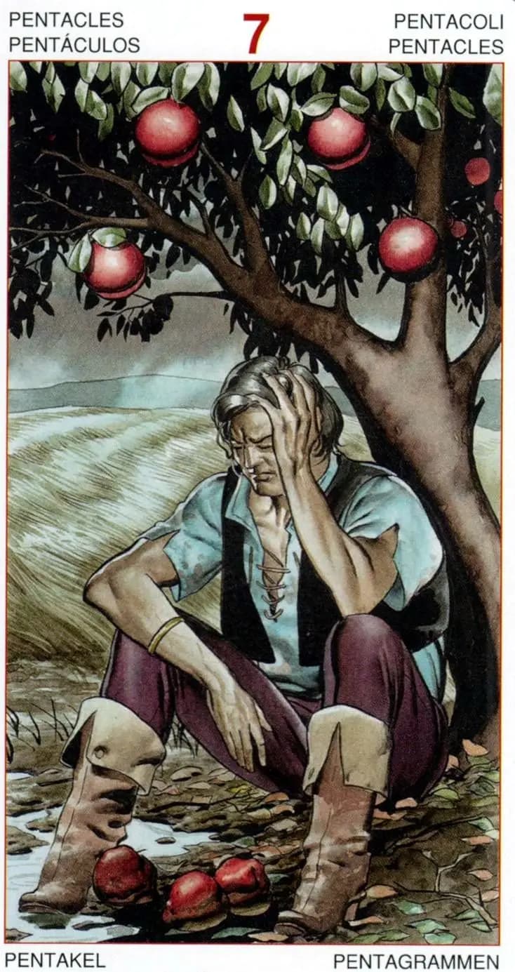 金币七 塔罗卡牌