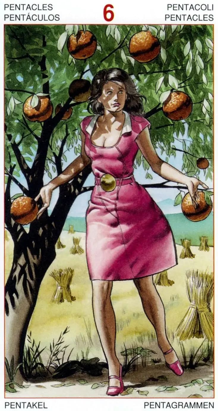 金币六 塔罗卡牌