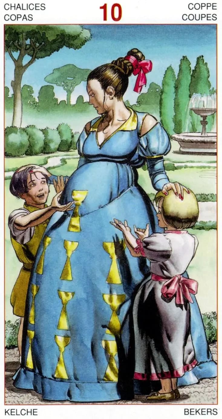 圣杯十 塔罗卡牌