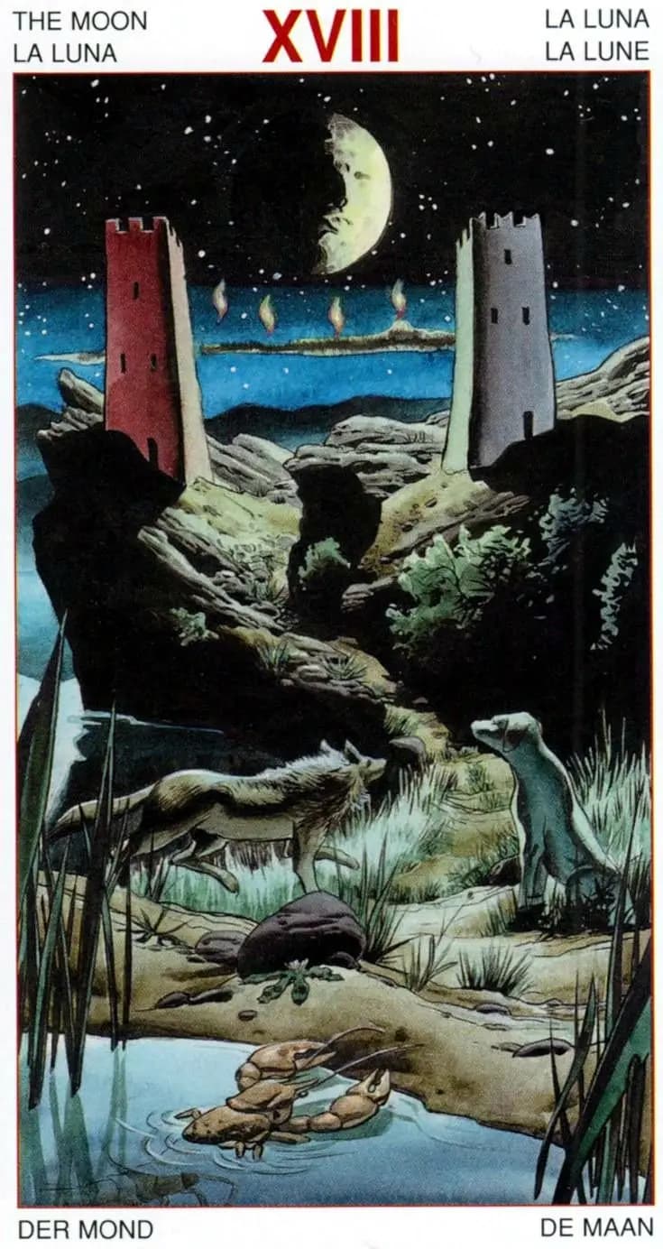 月亮 塔罗牌图像